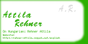 attila rehner business card